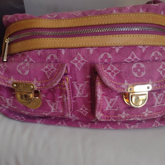 ๐๐๏ธCUTE Retired Rare Louis Vuitton Pink Denim Baggy PM๐๏ธ๐ - Picture 14 of 16
